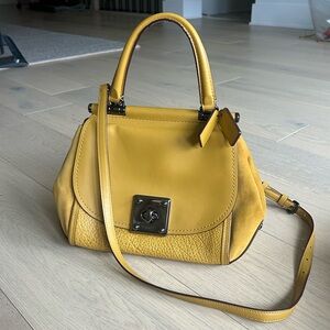 Coach yellow purse crossbody and top handle